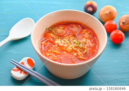 トマトチーズ塩ラーメン トマトチーズ塩ラーメン 138160846