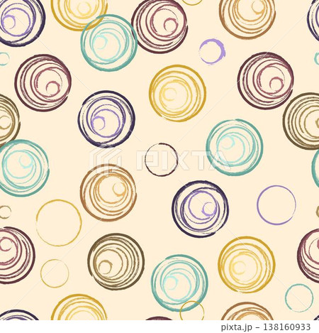 Abstract Colorful Brush Stroke Circle Pattern Abstract Colorful Brush Stroke Circle Pattern 138160933