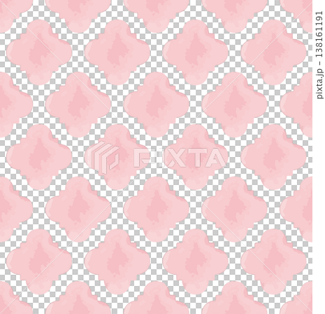 Watercolor-style Moroccan tile illustration pattern 138161191
