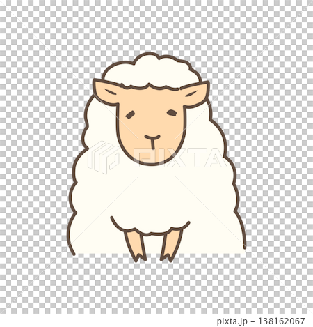 An illustration of a sheep facing forward. An illustration of a sheep facing forward. 138162067