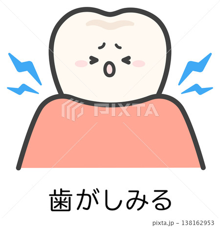歯がしみるイメージのイラスト 歯がしみるイメージのイラスト 138162953