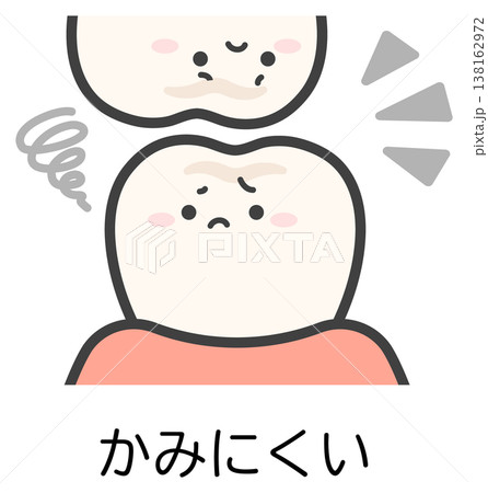 噛み合わせの悪い歯 138162972
