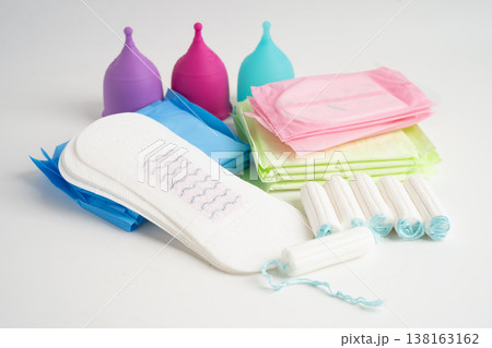 Sanitary hygiene set for women menstrual period cycle protection. 138163162