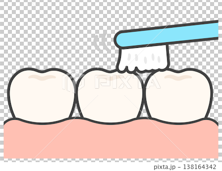 牙齒和牙刷插圖 02 138164342