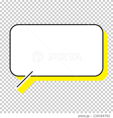 シンプルな角丸四角の吹き出しイラスト シンプルな角丸四角の吹き出しイラスト 138164702