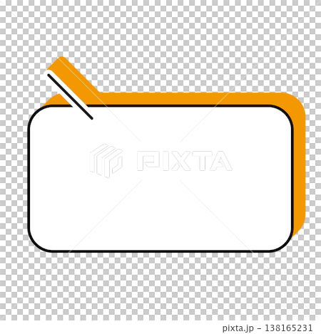 シンプルな角丸四角の吹き出しイラスト シンプルな角丸四角の吹き出しイラスト 138165231