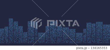 A city skyline illuminated with a digital binary code effect, creating a futuristic urban scene. A city skyline illuminated with a digital binary code effect, creating a futuristic urban scene. 138165353