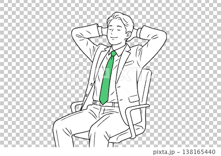 Businessman in a green tie: Hand on forehead 138165440