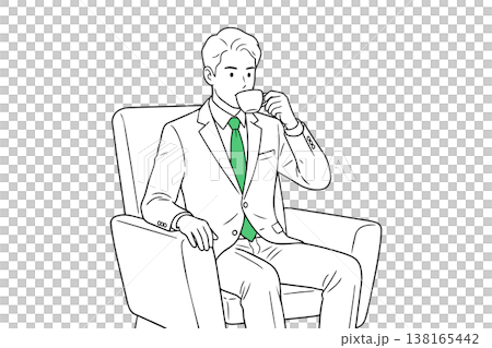 Businessman in a green tie: Hand on forehead 138165442