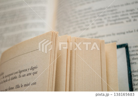 Close Up of Open Book Pages Close Up of Open Book Pages 138165683