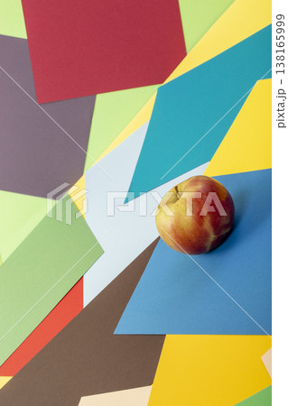 Abstract background of sheets of colored paper, for decoration, for text design, for template Abstract background of sheets of colored paper, for decoration, for text design, for template 138165999
