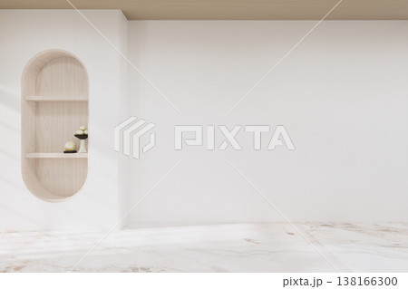 Mock up interior room and wood white color wall background 3D illustration rendering Mock up interior room and wood white color wall background 3D illustration rendering 138166300