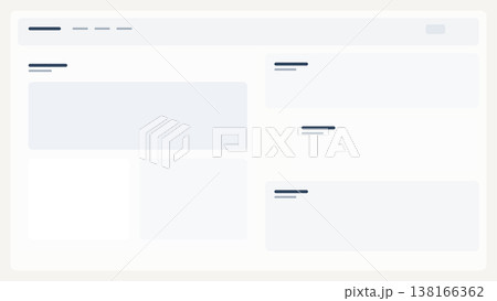 Asymmetric dashboard interface with mixed content panels and large central graph block in modern UI layout design for creative analytics web application concept 138166362