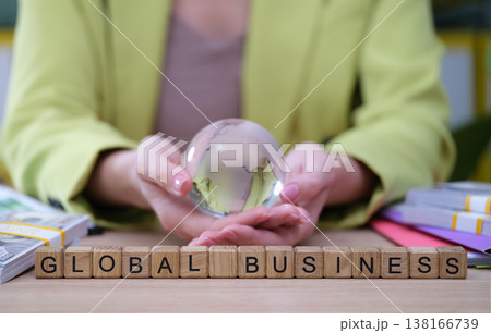 Exploring the future of global business with crystal clarity in a professional setting Exploring the future of global business with crystal clarity in a professional setting 138166739