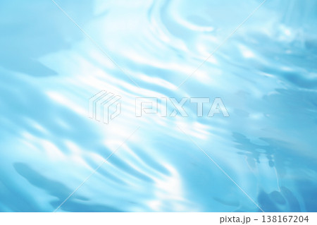 水・水面・波紋・キラキラ・テクスチャ・背景素材 138167204