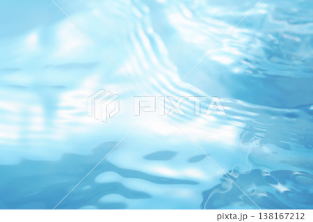 水・水面・波紋・キラキラ・テクスチャ・背景素材 138167212