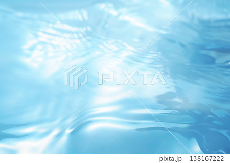 水・水面・波紋・キラキラ・テクスチャ・背景素材 138167222