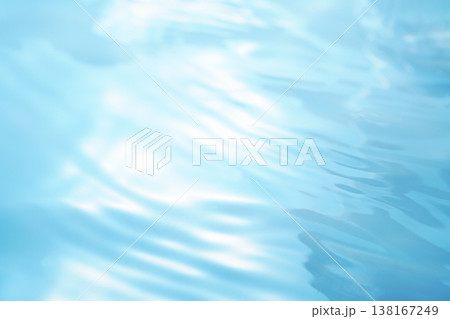 水・水面・波紋・キラキラ・テクスチャ・背景素材 138167249