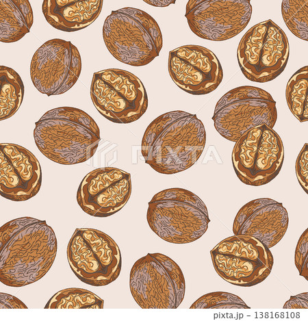 seamless pattern with coffee beans 138168108