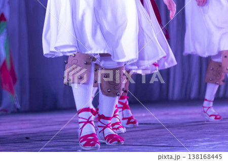 Basque traditional dance, street dances during a celebration 138168445