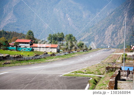Tenzing Hillary airport view, Lukla, Nepal 138168894