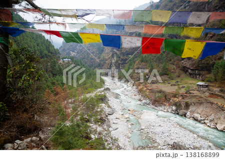 Dudh Koshi river along EBC trek, Nepal Dudh Koshi river along EBC trek, Nepal 138168899