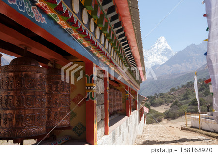 Tengboche monastery with peaks in background, EBC, Nepal 138168920
