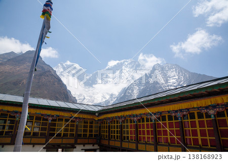 Tengboche monastery with peaks in background, EBC, Nepal Tengboche monastery with peaks in background, EBC, Nepal 138168923
