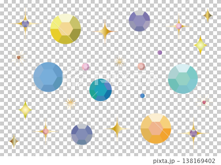 PNG assets / Colorful random jewelry art 138169402