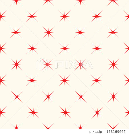 Star shape seamless pattern. Stylish festive ornament with star beams. Christmas sky texture 138169665