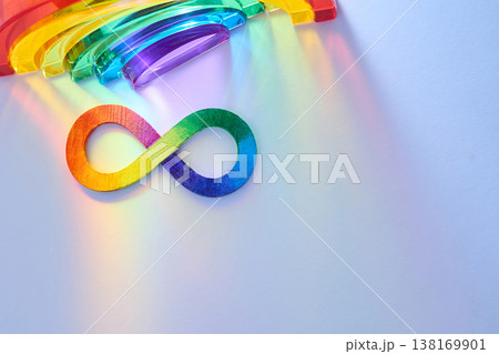 Neurodiversity autism infinity symbol rainbow spectrum showing inclusion Neurodiversity autism infinity symbol rainbow spectrum showing inclusion 138169901