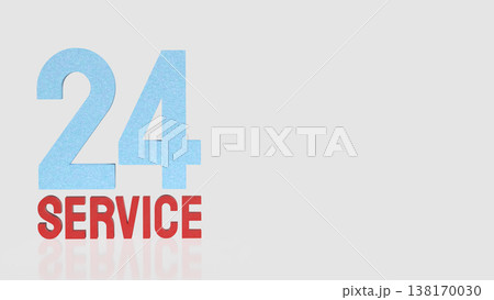 Reliable Twenty Four Hour Service Availability Concept 3d render. 138170030