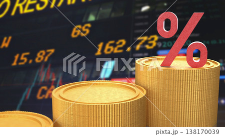 Financial Growth and Interest Rate Investment Market Concept 3d render. Financial Growth and Interest Rate Investment Market Concept 3d render. 138170039