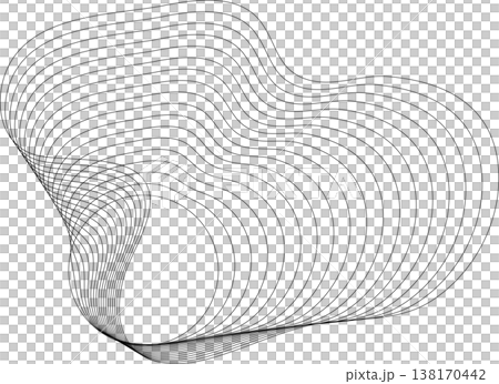 Circle blend out line. Wave element for design Circle blend out line. Wave element for design 138170442