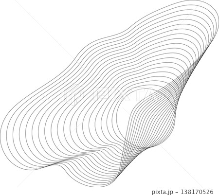 Circle blend out line. Wave element for design Circle blend out line. Wave element for design 138170526