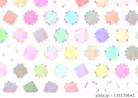 カラフルなパターン背景　パステルカラー 138170642