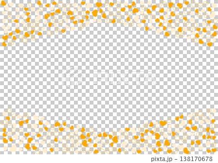 Heart pattern background Orange 3 colors Border and solid color Heart 138170678
