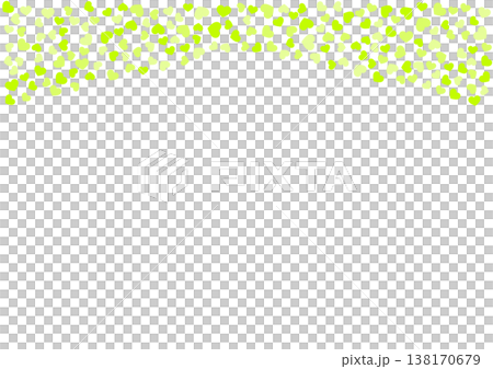 ハート柄の背景 黄緑系の3色 ハート 138170679