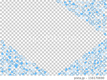 Heart pattern background Blue 3 colors border and solid color heart Heart pattern background Blue 3 colors border and solid color heart 138170690