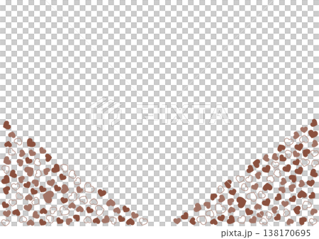 Heart pattern background Brown 3 colors border and solid color heart Heart pattern background Brown 3 colors border and solid color heart 138170695