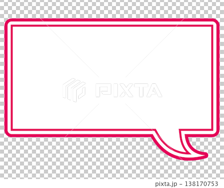 簡單彩色線條對話泡泡矩形 138170753