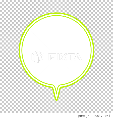 Simple colored line speech bubble, round downward Simple colored line speech bubble, round downward 138170761