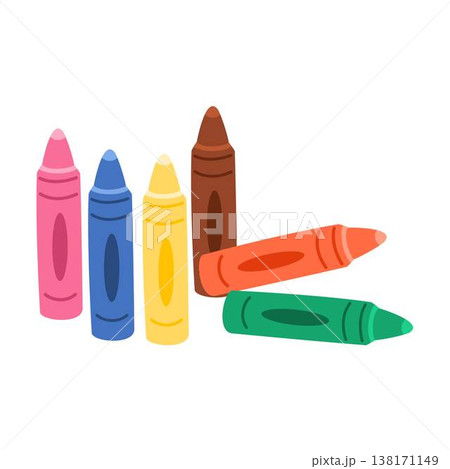 colorful crayon illustration 138171149