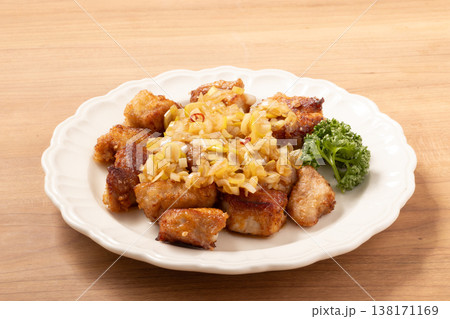 豚ロース揚げ ねぎだれ 豚ロース揚げ ねぎだれ 138171169