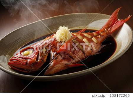 艶やかな照りが美しい 金目鯛の姿煮 艶やかな照りが美しい 金目鯛の姿煮 138172266