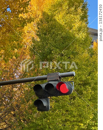 等倍で見た赤信号 138172450