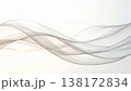 滑らかな曲線が重なるデジタルウェーブの抽象背景素材　清潔感のある白とブルーグレーのモダンなデザイン 138172834