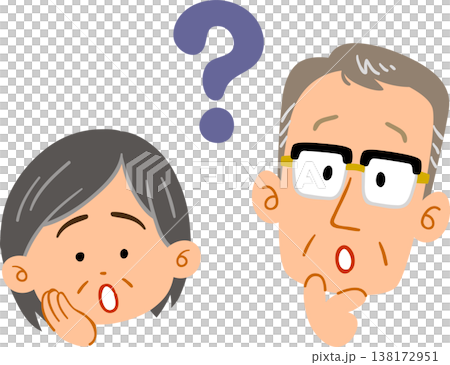 這對老年夫婦臉上滿是疑惑。 138172951