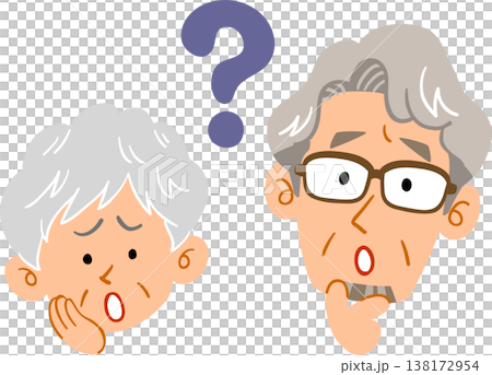 這對老年夫婦臉上滿是疑惑。 138172954