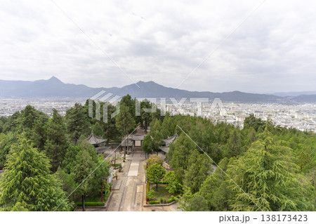 Panoramic view of traditional house of the old town Lijiang, China. Dayan, commonly called the Old Town of Lijiang. Look from Lion Hill. Panoramic view of traditional house of the old town Lijiang, China. Dayan, commonly called the Old Town of Lijiang. Look from Lion Hill. 138173423